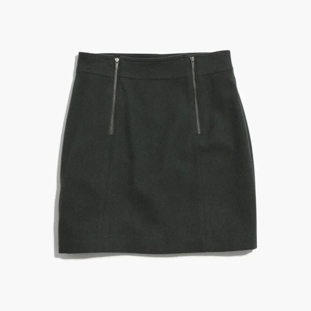 ✨Madewell Uptown Zip Mini Green Sz 14 Skirt✨ - Picture 7 of 11